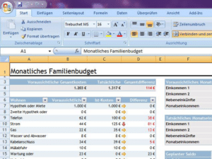 Familienbudget im Monat Excel Vorlage