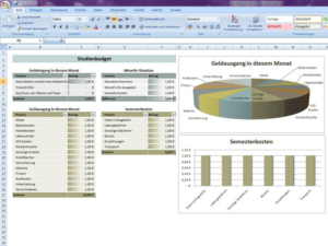 Studienbudget Excel Vorlage