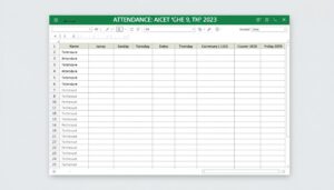 Anwesenheitsliste Excel Vorlage