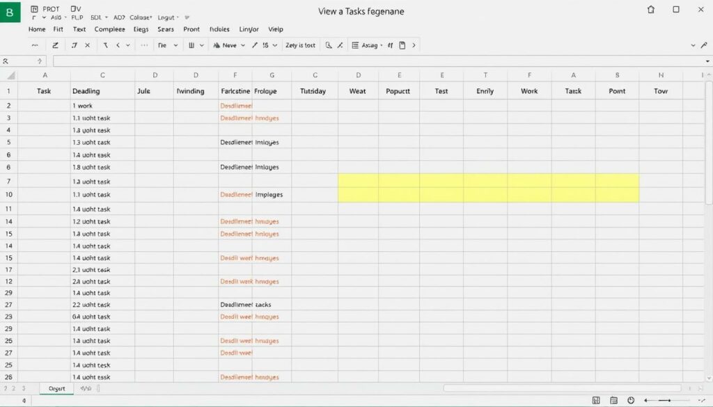 Aufgabenplanung Excel Vorlage