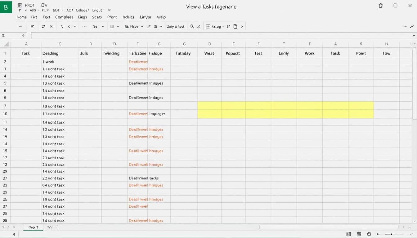 Aufgabenplanung Excel Vorlage