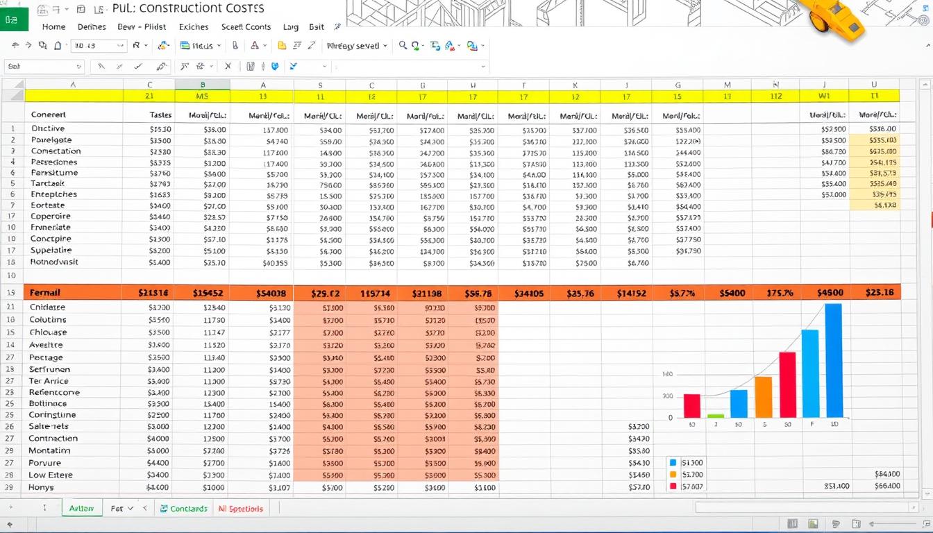 Baukosten Excel-Vorlage