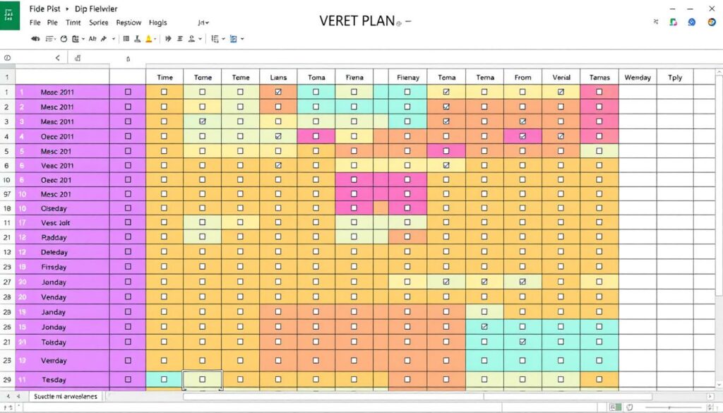 Belegungsplan Excel Vorlage