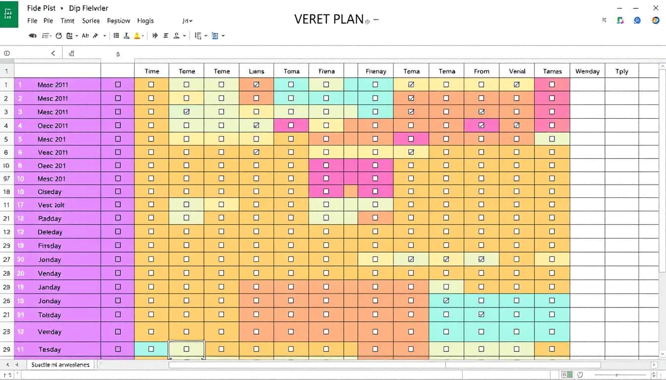 Belegungsplan Excel Vorlage