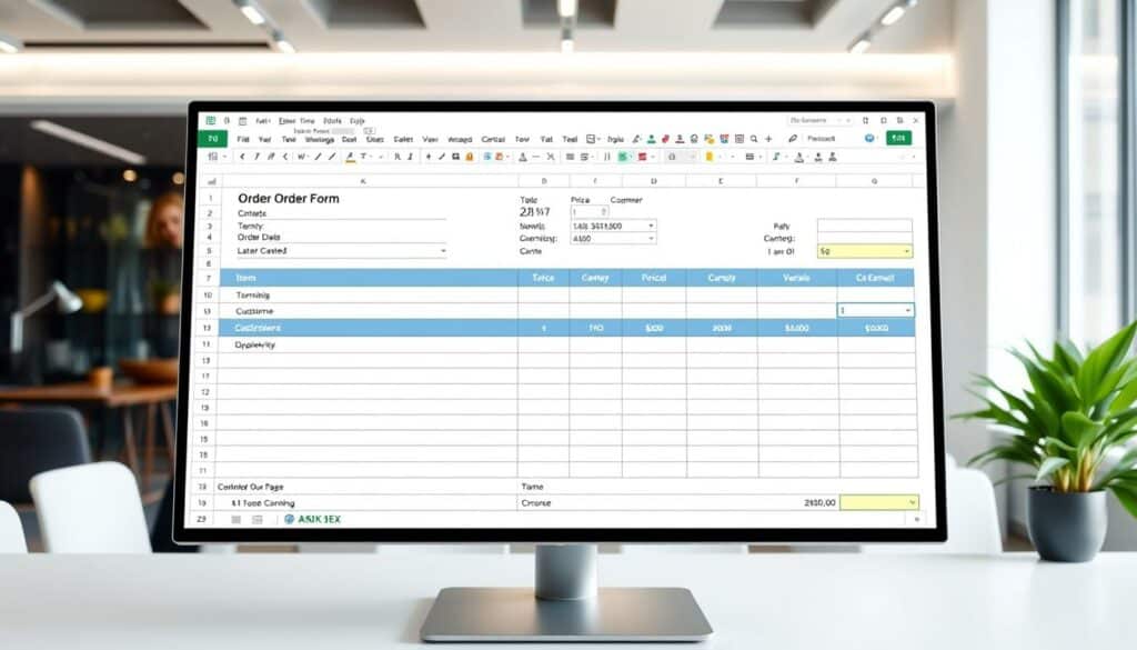 Bestellformular Excel Vorlage