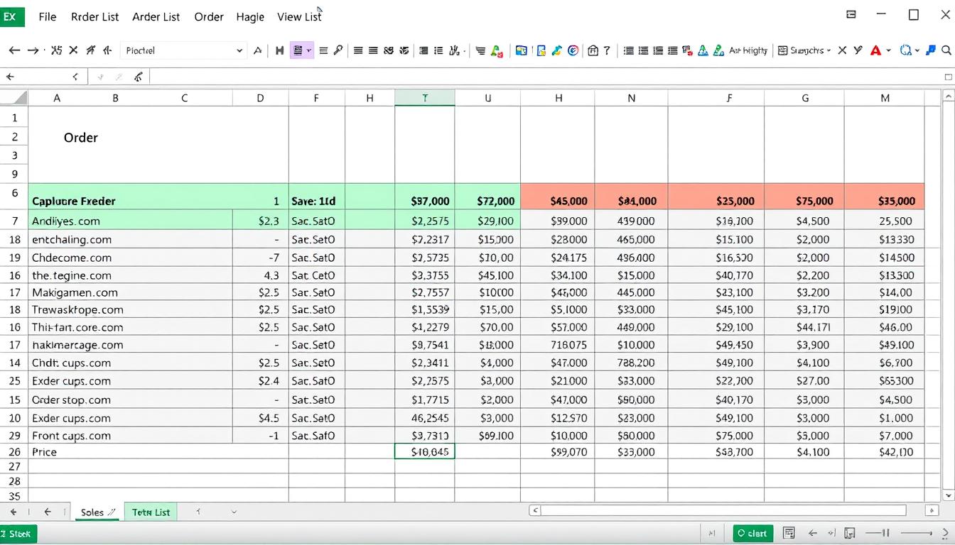 Bestellliste Excel Vorlage