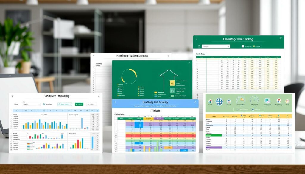 Branchenspezifische Stundenzettel in Excel