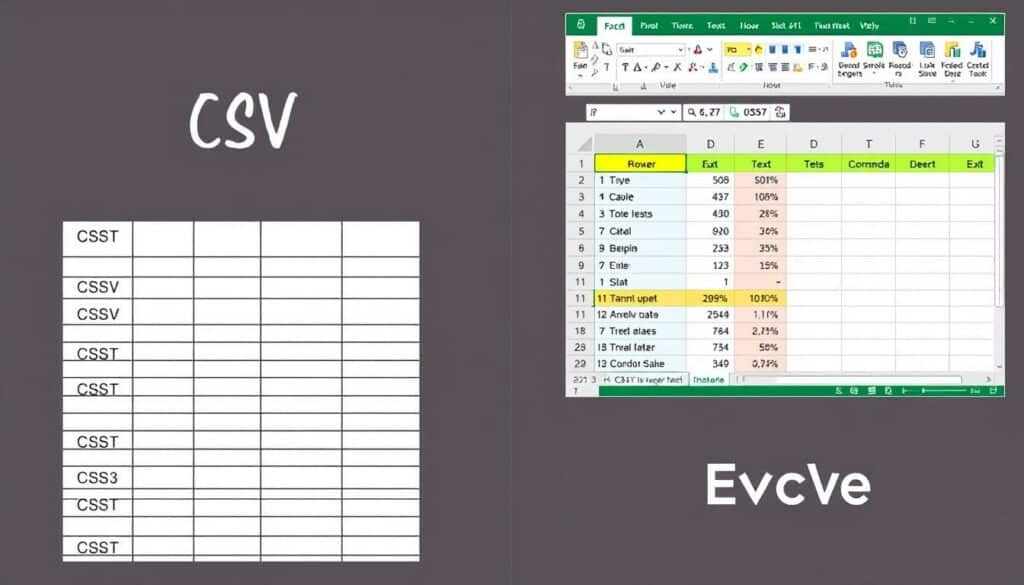 CSV und Excel Datenstruktur Unterschiede