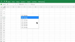 Dropdown Excel