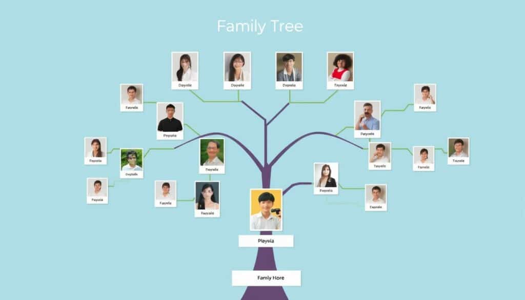 Einbindung von Familienfotos in Stammbaum Excel Vorlage