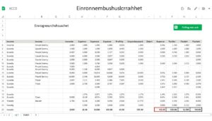 Einnahmenüberschussrechnung Excel Vorlage