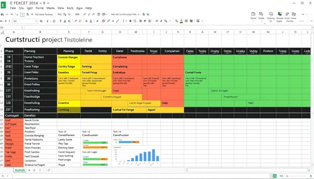 Excel Anpassung für Bauzeitenplan