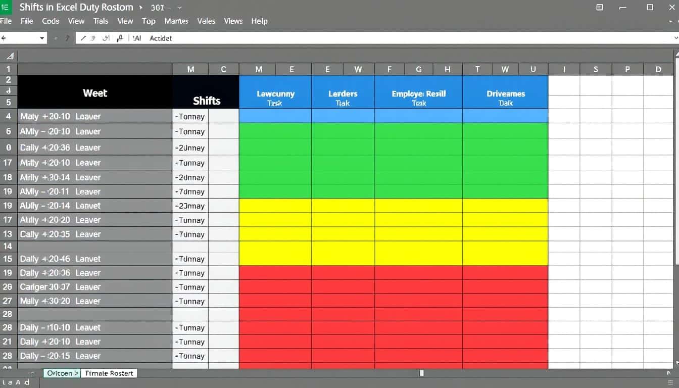 Excel Dienstplan Vorlage