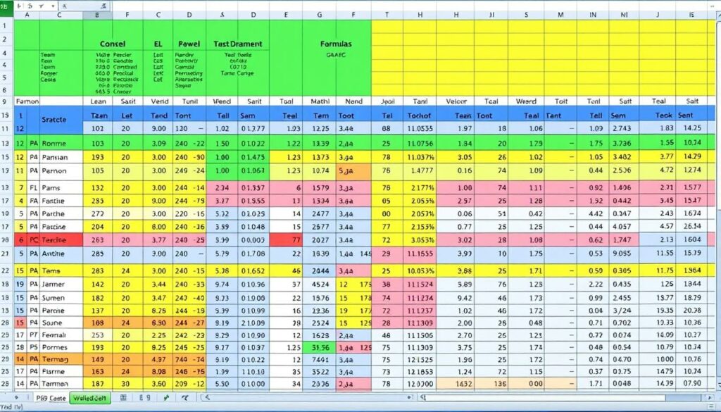 Excel Funktionen für Spielpläne