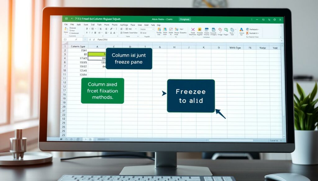 Excel Spalten fixieren Methoden