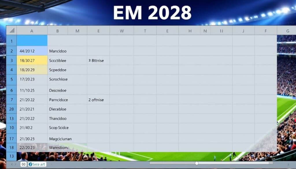 Excel Spielplan EM 2028