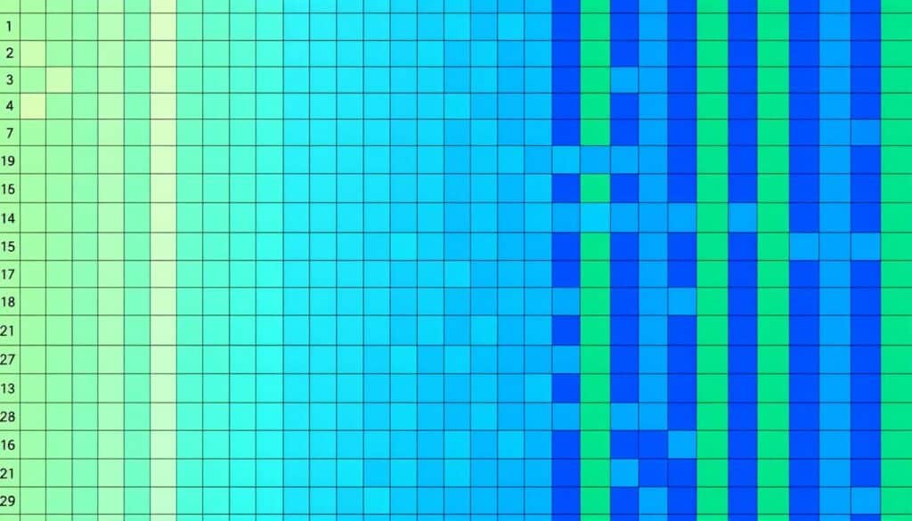 Excel jede zweite Zeile farbig