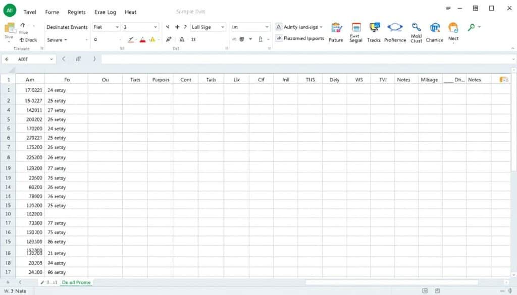 Fahrtenbuch Excel Vorlage Übersicht