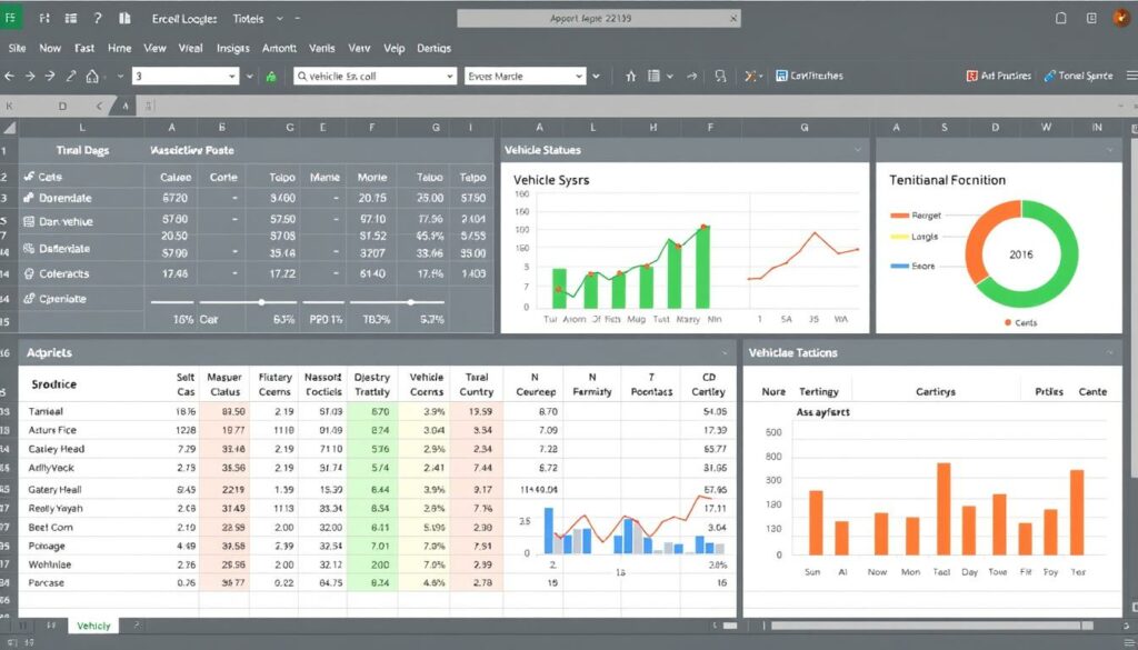 Fahrzeugtracking in der Excel-Vorlage