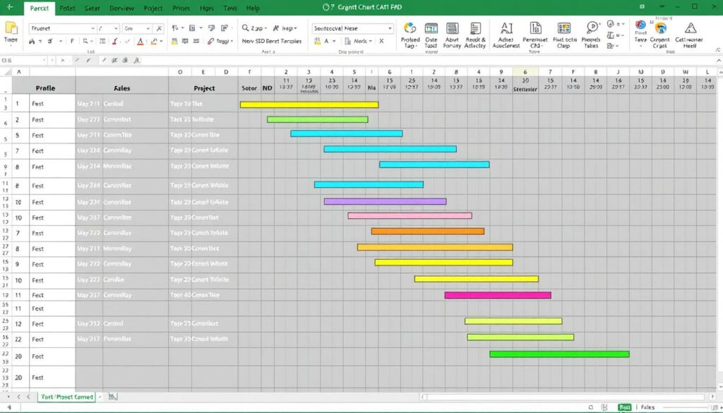 Gantt-Diagramm Excel Vorlage