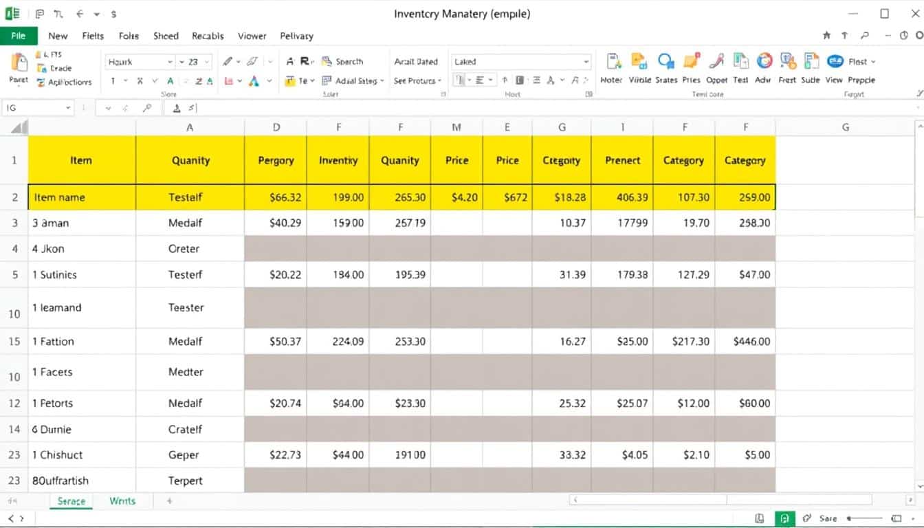 Inventurliste Excel Vorlage