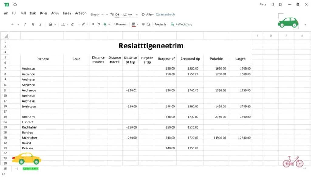 KM Geld Abrechnung Excel Vorlage