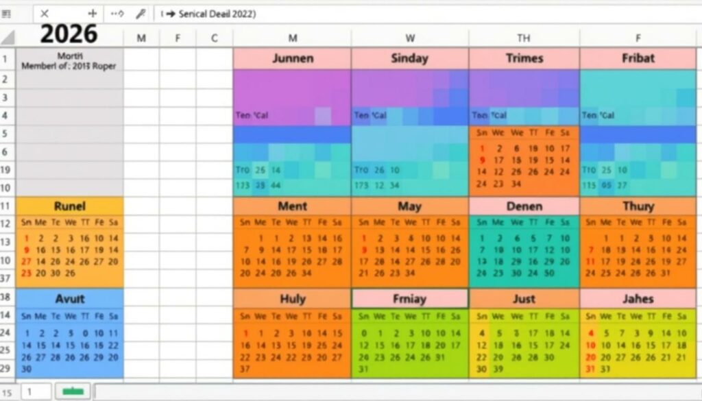 Kalender 2026 Excel