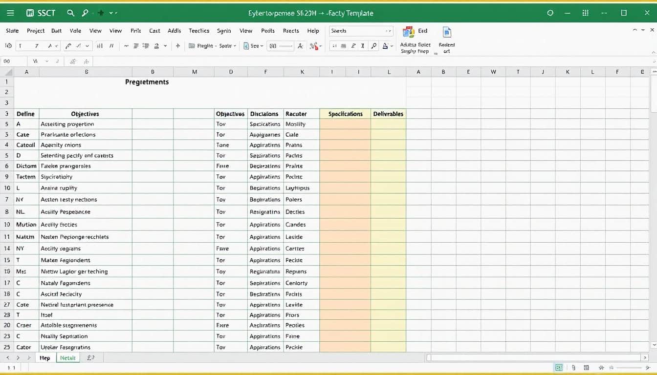 Lastenheft Excel Vorlage