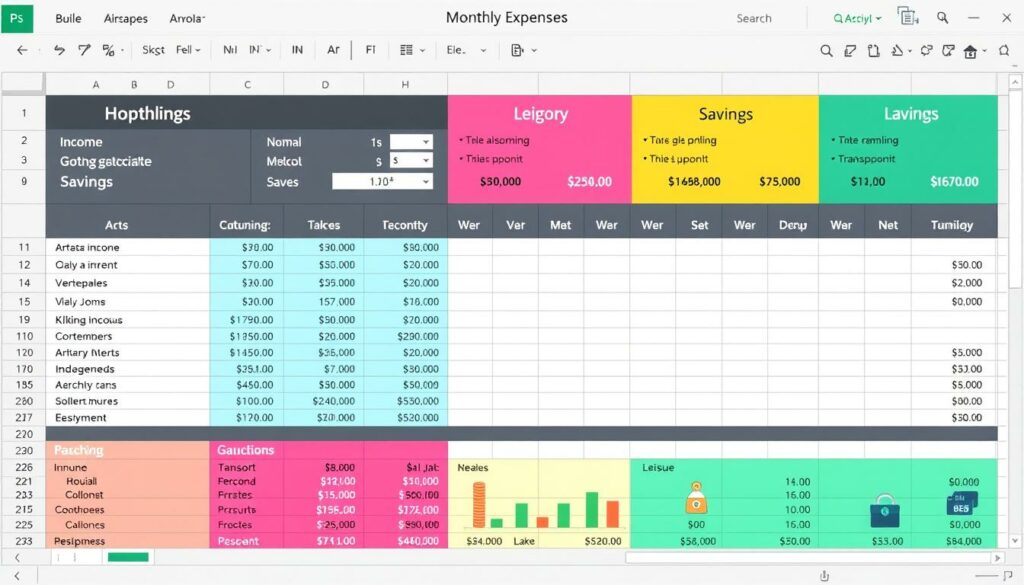 Monatliche Ausgaben Excel-Vorlage