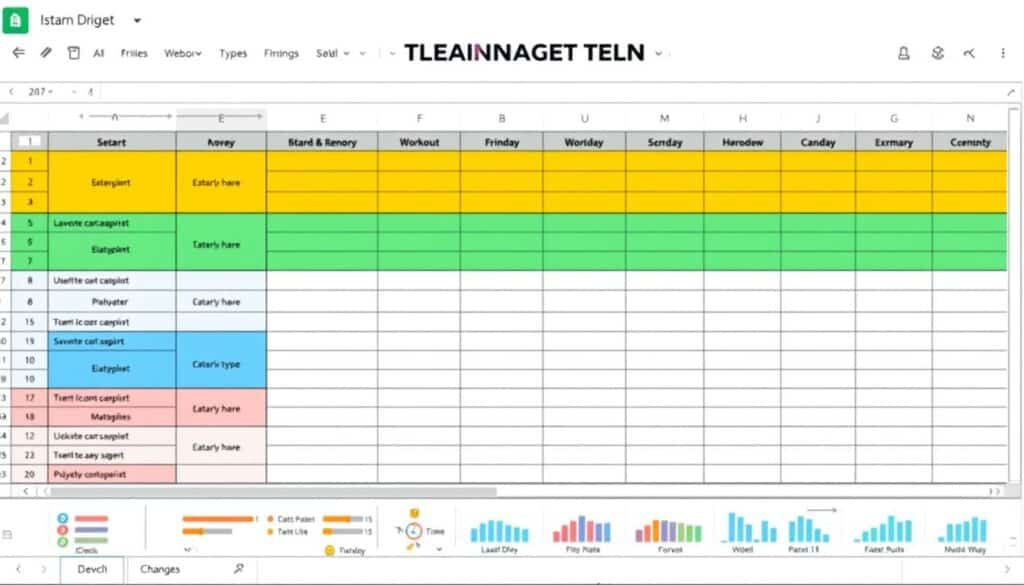 Personalisiertes Training Excel Template