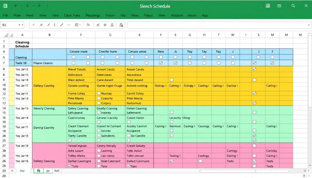 Reinigungsplan Excel Vorlage