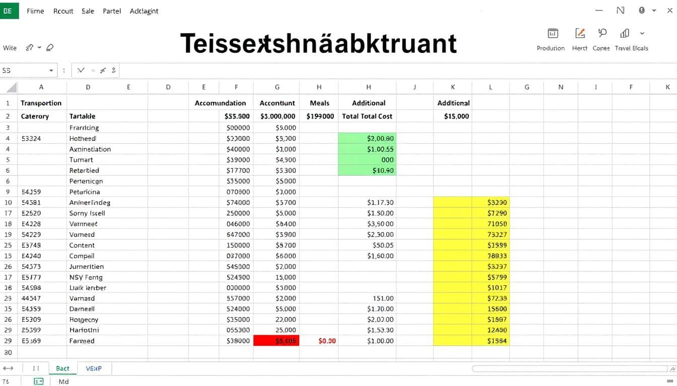 Reisekostenabrechnung Excel Vorlage