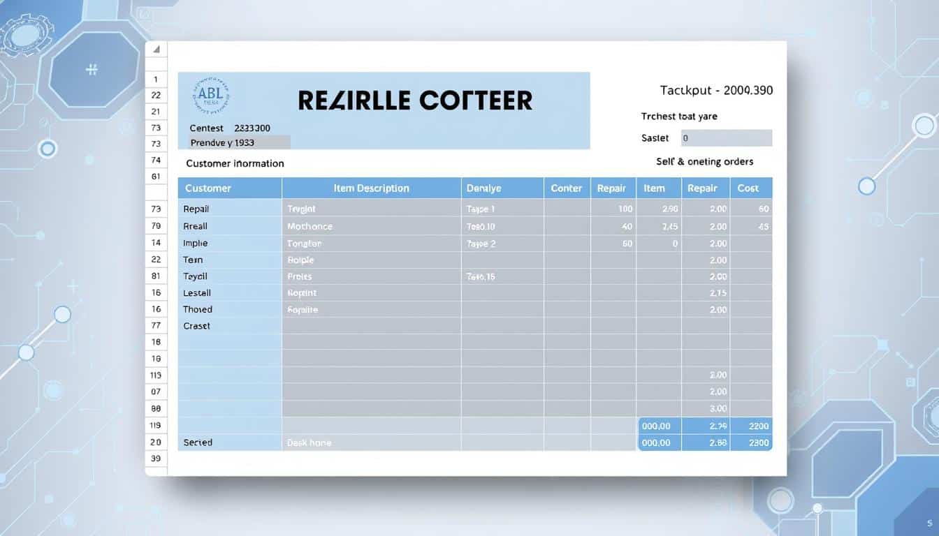 Reparaturauftrag Excel Vorlage