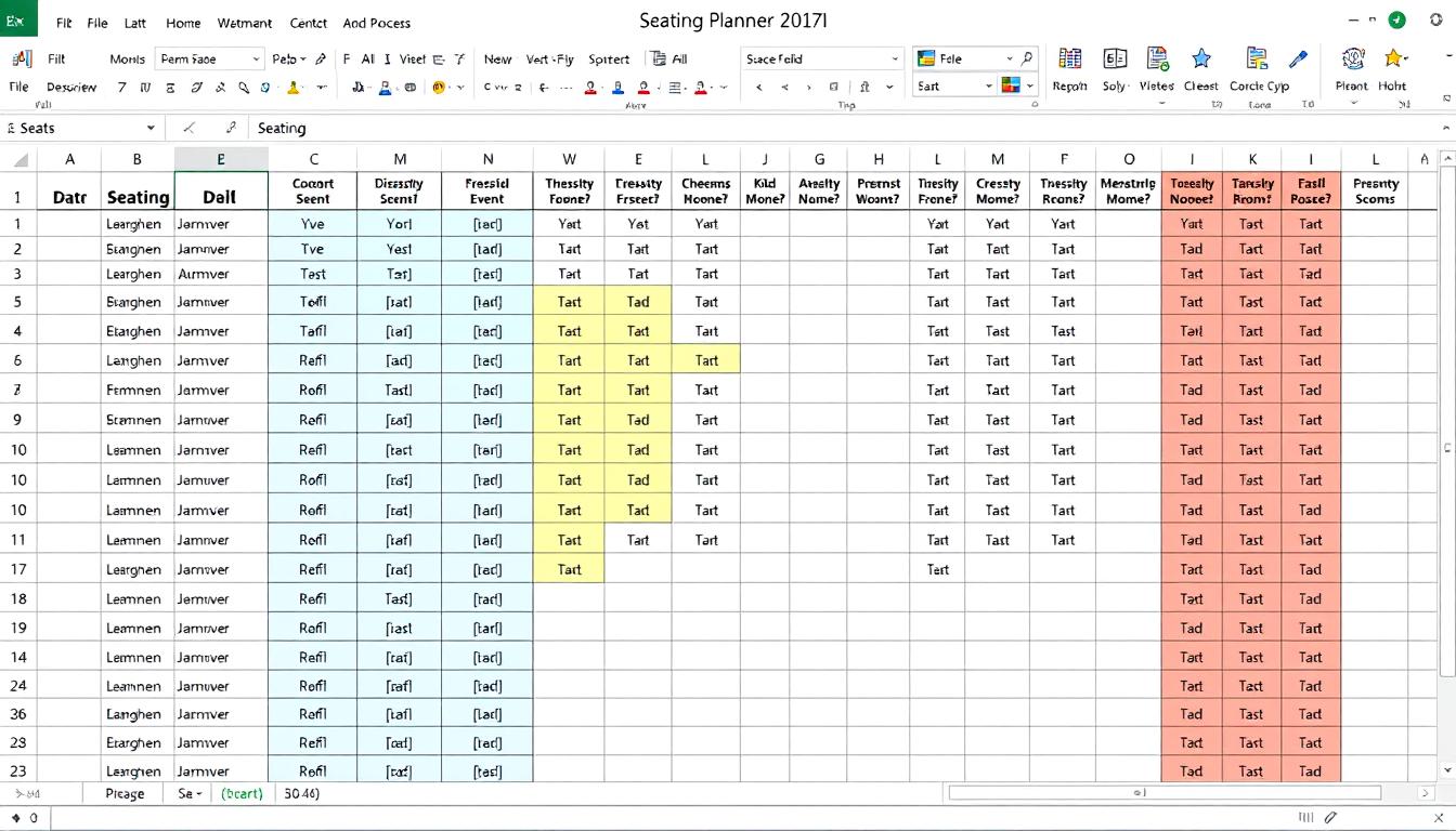 Sitzplan Excel Vorlage