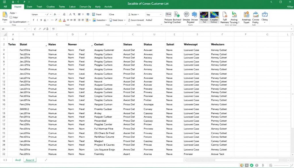 Skalierbare Kundenliste Excel