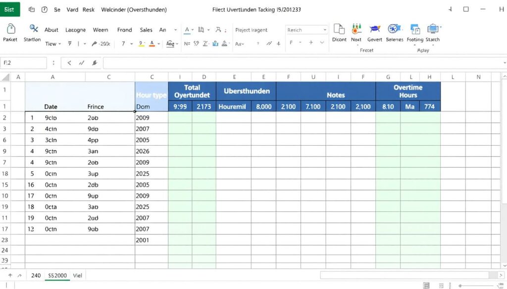 Überstunden Excel Vorlage