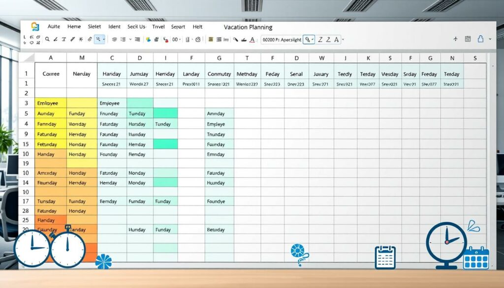 Urlaubsplanung in Excel