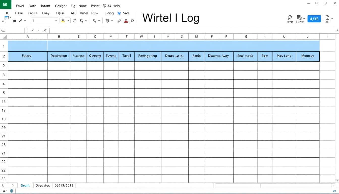 Vereinfachtes Fahrtenbuch Excel Vorlage