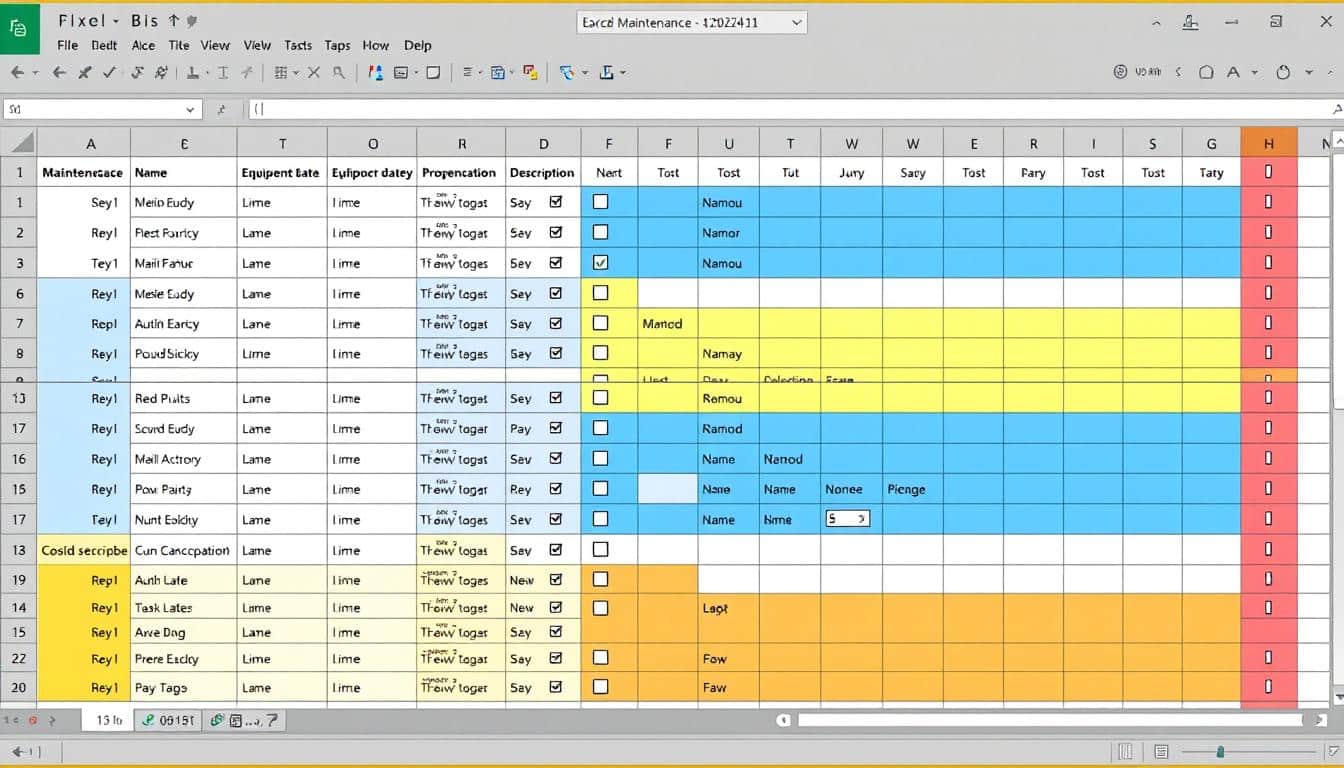 Wartungsplan Excel Vorlage