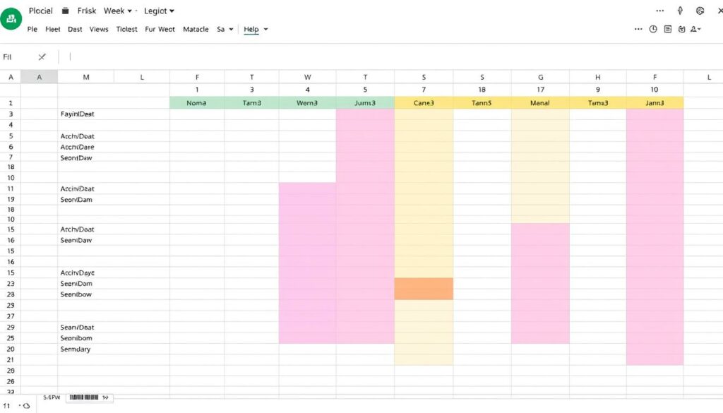 Wochenplan Excel Vorlage