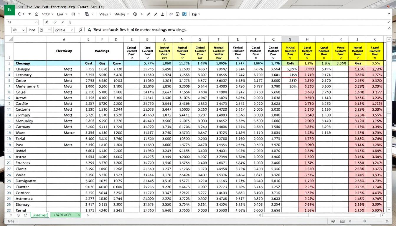 Zählerstände Excel Vorlage