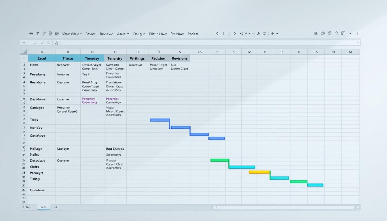 Zeitplan Bachelorarbeit Excel Vorlage