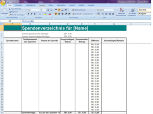 Spendenverzeichnis