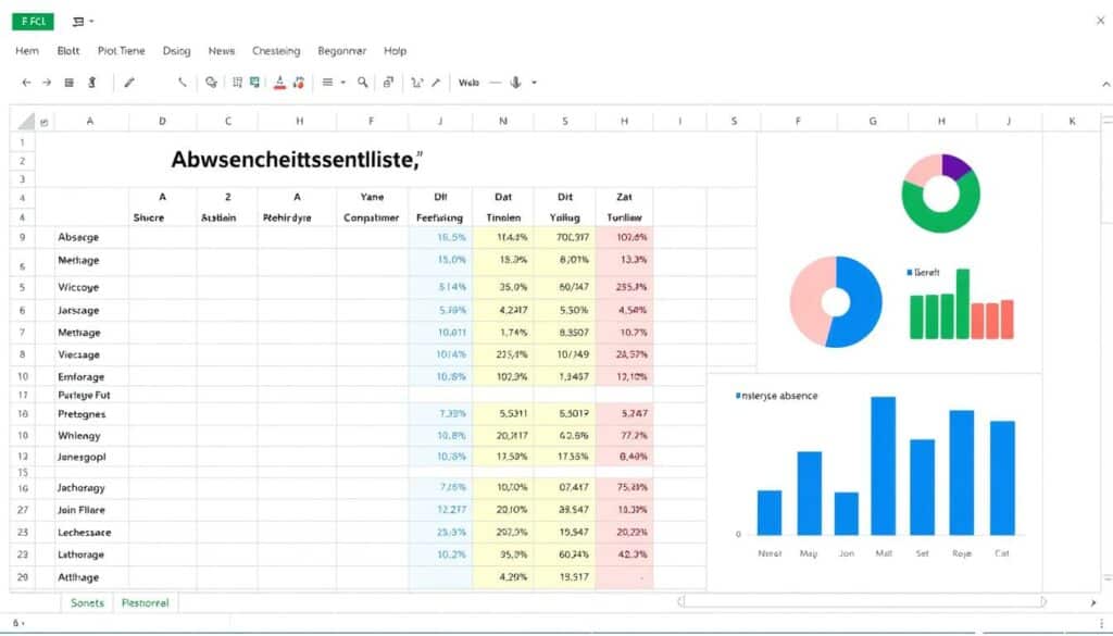 Abwesenheitsliste Excel Vorlage kostenlos downloaden