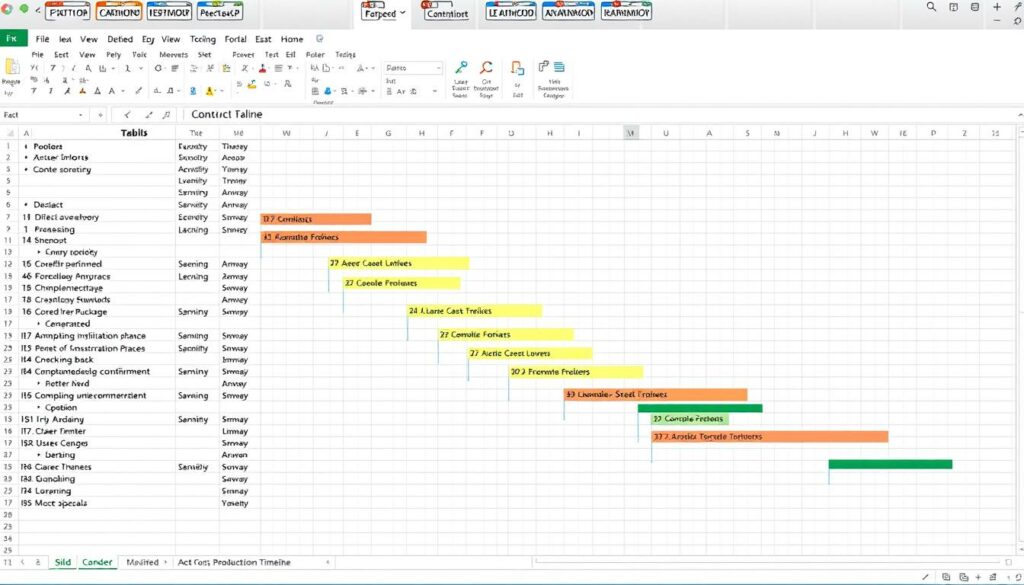 Bauzeitenplan Excel Vorlage