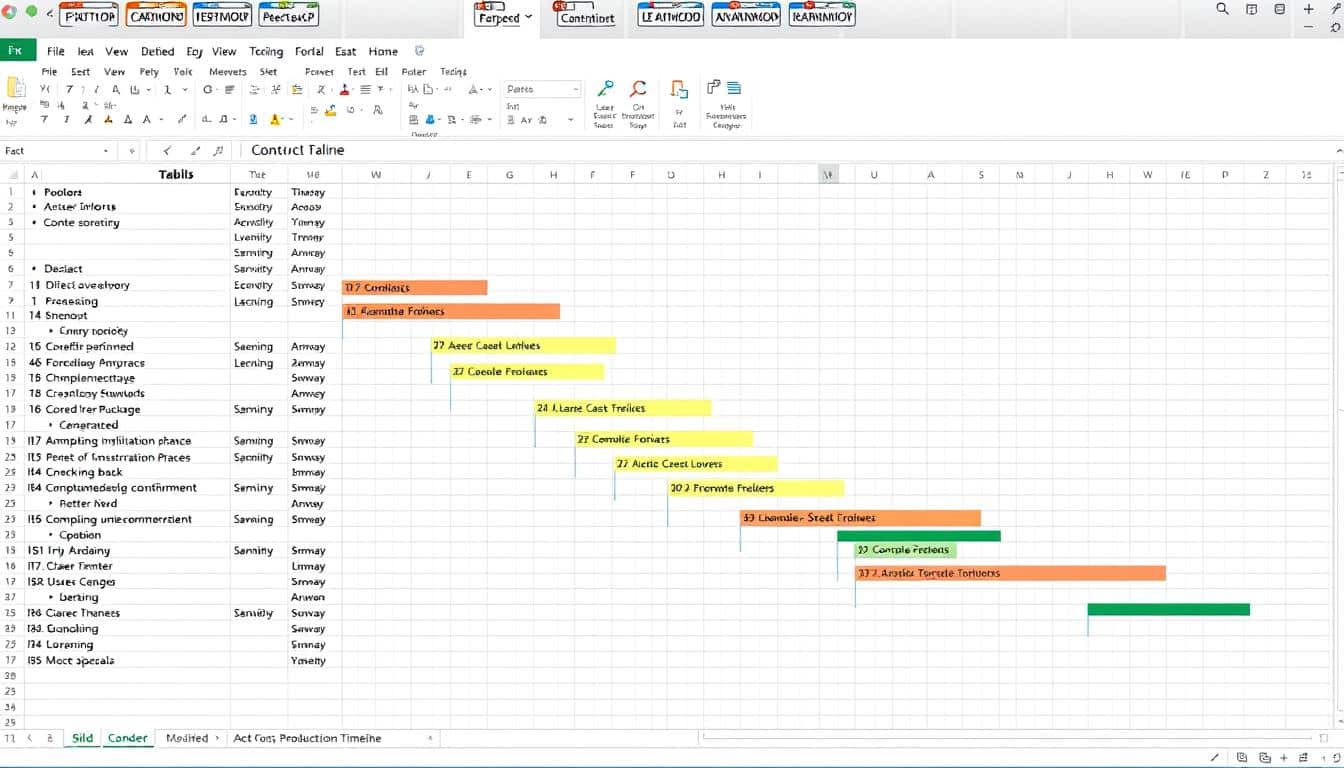 Bauzeitenplan Excel Vorlage