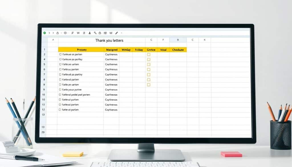 Checkliste Dankesbriefe Excel Vorlage