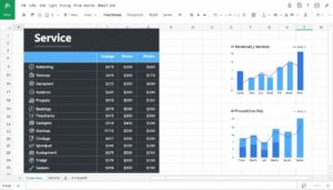 Dienstleistungspreisliste Excel Vorlage