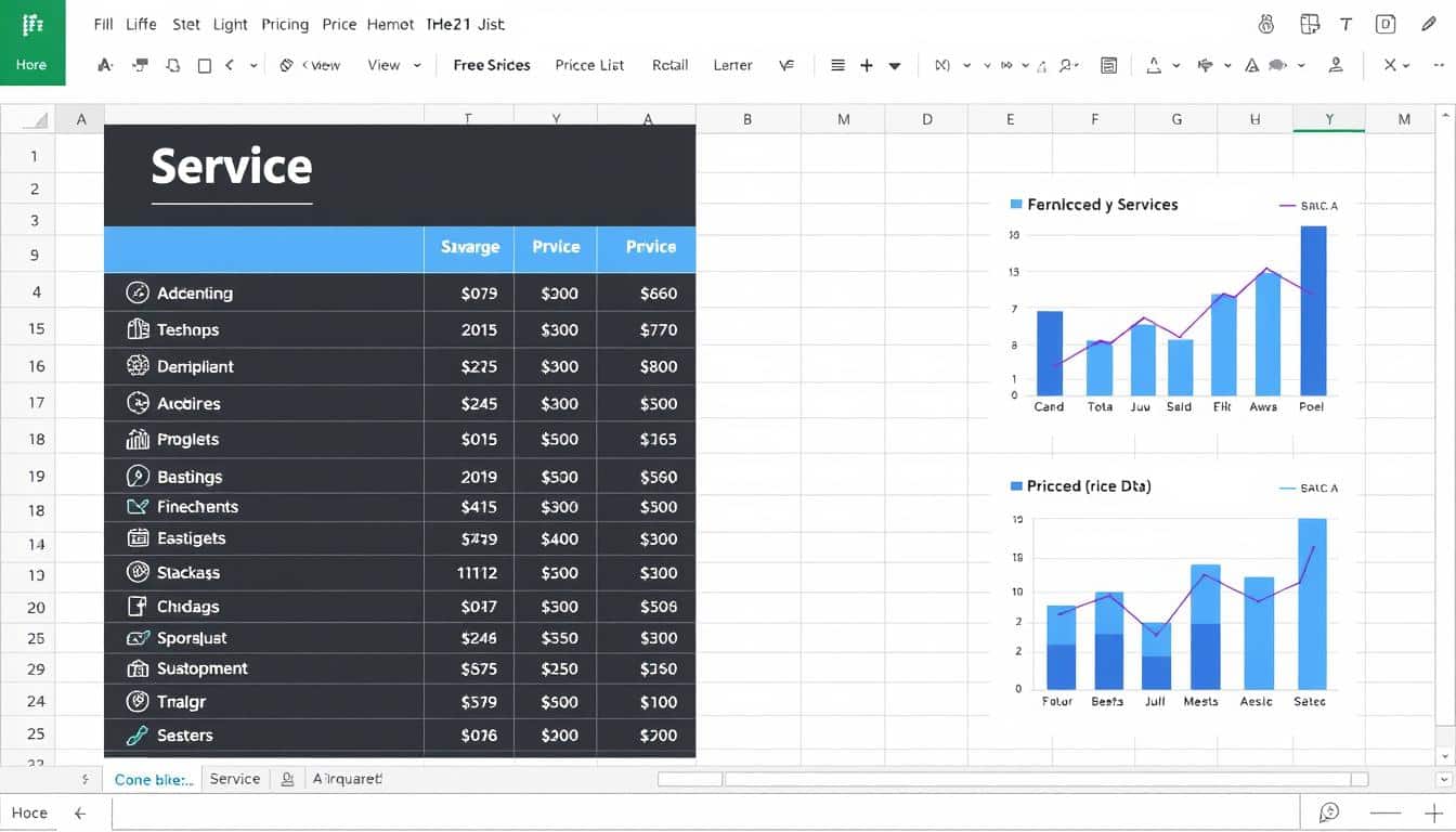 Dienstleistungspreisliste Excel Vorlage