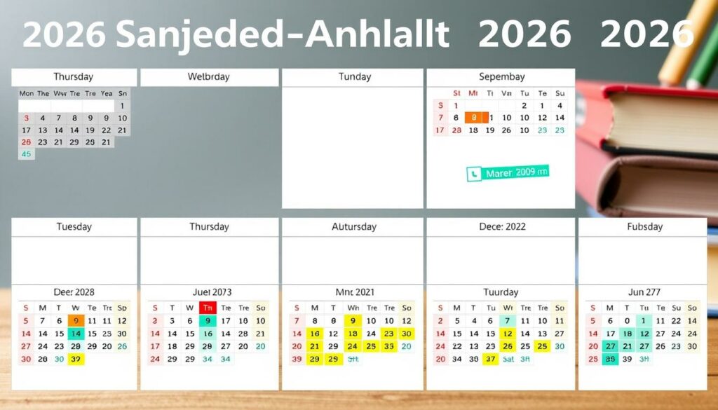 Excel Kalendervorlage Schulferien Sachsen-Anhalt